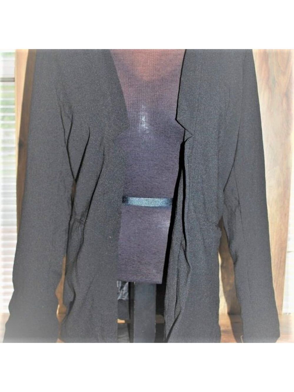 Daytrip Long Blazer Black Dress Coat